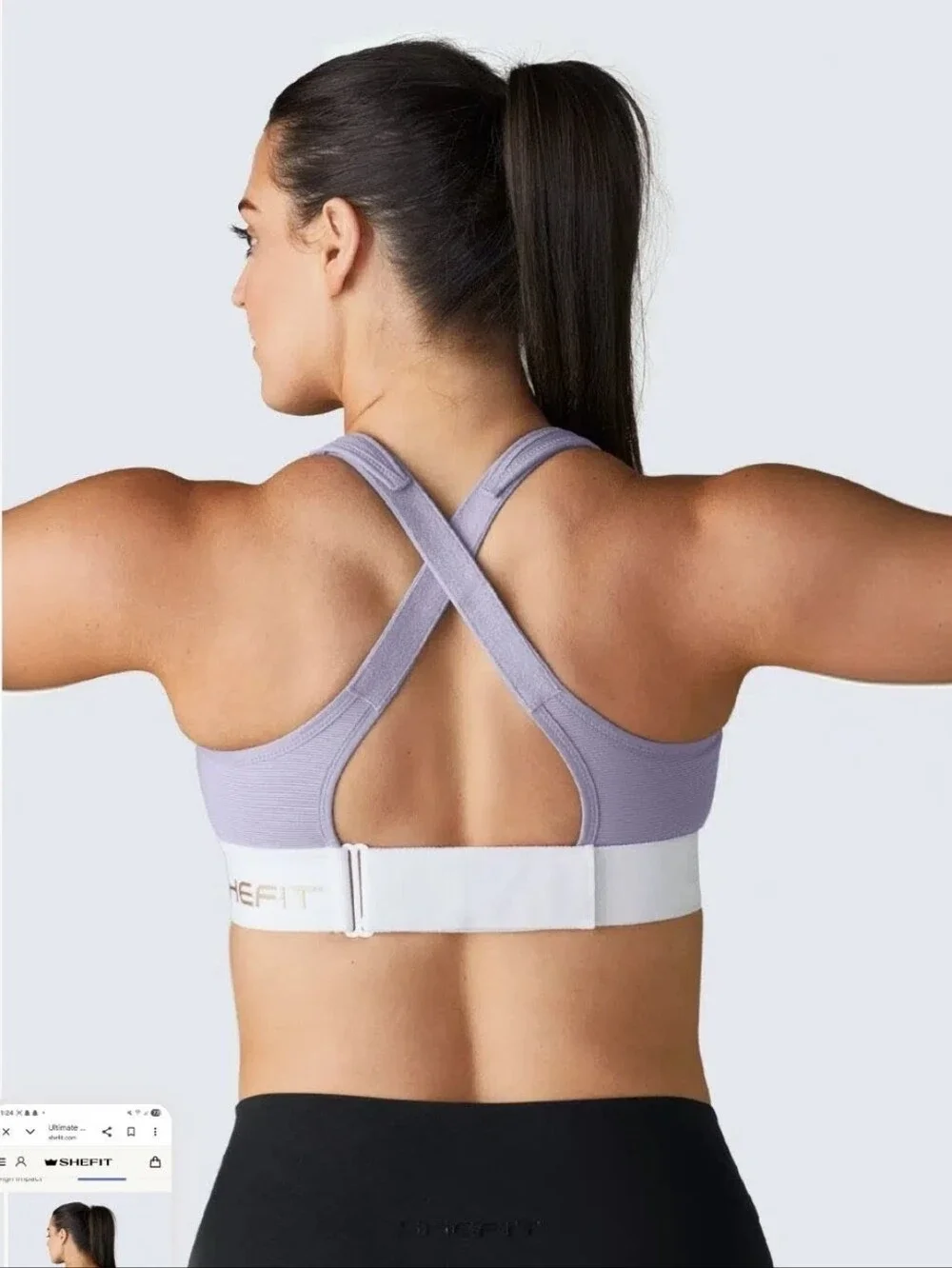 SheFit Ultimate Sports Bra High Impact 5Luxe Limited Edition Victorious Purple